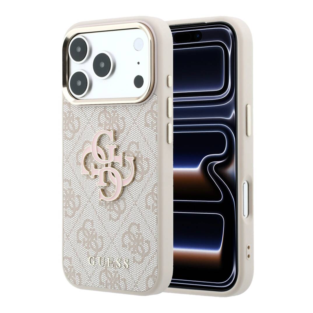 Apple iPhone 18 Pro Kılıf Guess Orjinal Lisanslı 4G Büyük Resin Logolu PU Kapak - 9