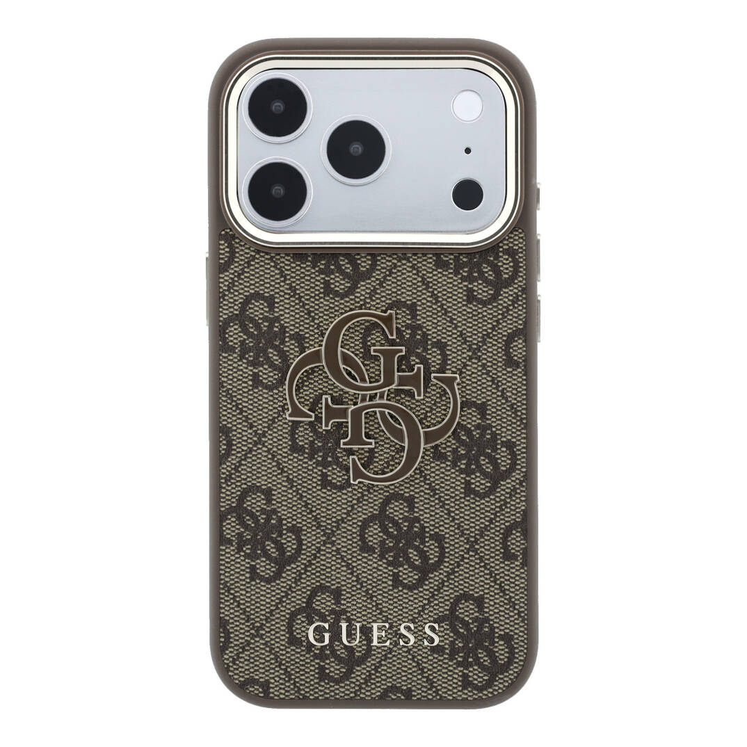 Apple iPhone 18 Pro Kılıf Guess Orjinal Lisanslı 4G Büyük Resin Logolu PU Kapak - 3