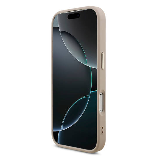 Apple iPhone 18 Pro Kılıf Guess Orjinal Lisanslı Gold Metal Kamera Çerçeveli 4G Desenli Metal Büyük 4G ve Yazı Logolu Kapak - 23