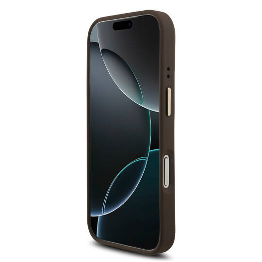 Apple iPhone 18 Pro Kılıf Guess Orjinal Lisanslı Gold Metal Kamera Çerçeveli 4G Desenli Metal Büyük 4G ve Yazı Logolu Kapak - 30