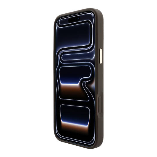 Apple iPhone 18 Pro Kılıf Guess Orjinal Lisanslı M-safe Şarj Özellikli Deri 4G Desenli Şeritli Yazı Logolu Kapak - 21
