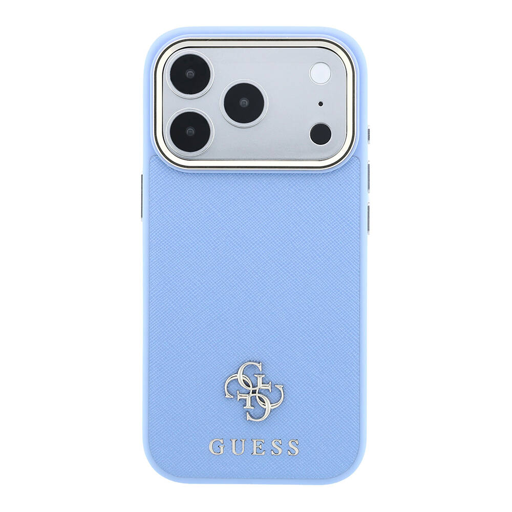 Apple iPhone 18 Pro Kılıf Guess Orjinal Lisanslı M-safe Şarj Özellikli Klasik Yazı ve 4G Logolu PU Deri Saffiano Kapak - 3