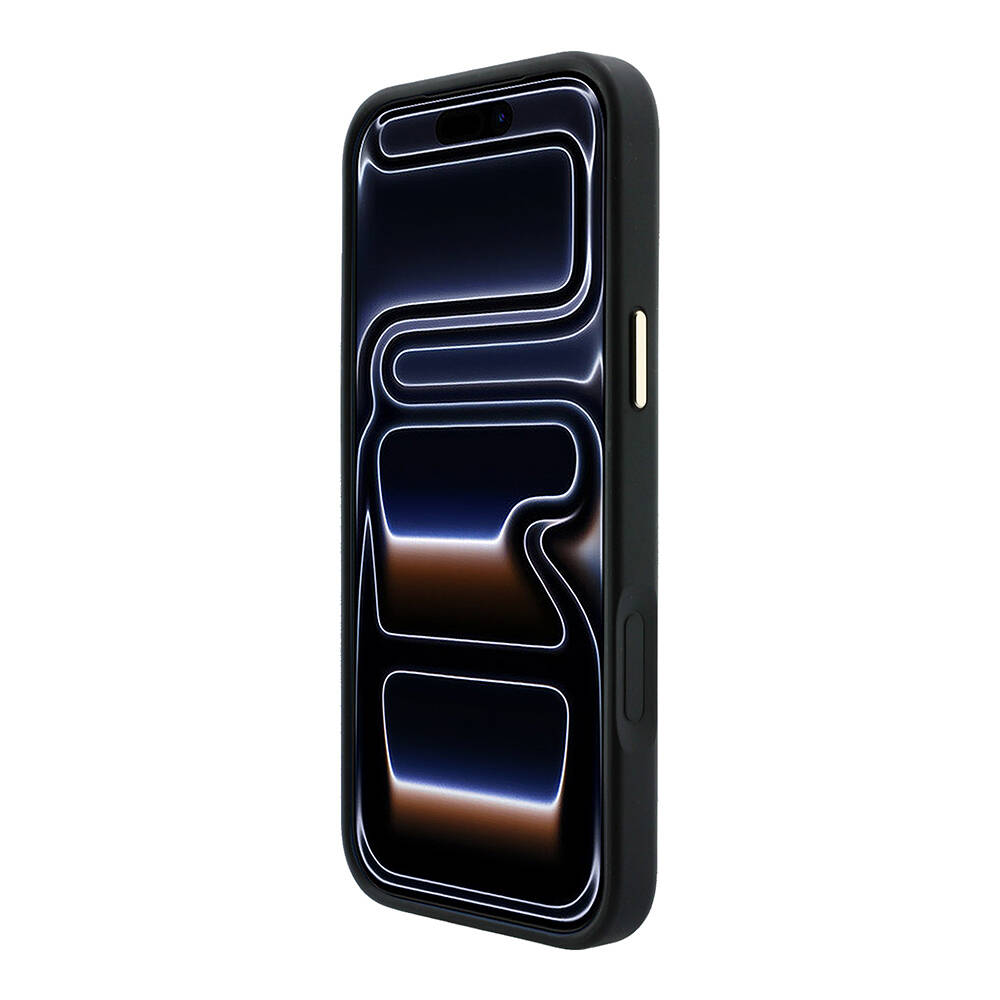 Apple iPhone 18 Pro Kılıf Guess Orjinal Lisanslı M-safe Şarj Özellikli Metal Kamera Çerçeveli C-Magnet 4G Desenli Yazı Logolu Kapak - 5