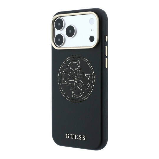 Apple iPhone 18 Pro Kılıf Guess Orjinal Lisanslı M-safe Şarj Özellikli PU Delikli 4G ve Yazı Logolu Kapak - 10