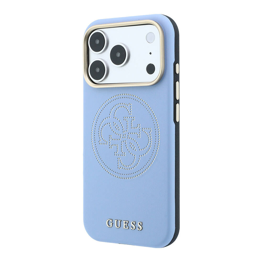Apple iPhone 18 Pro Kılıf Guess Orjinal Lisanslı M-safe Şarj Özellikli PU Delikli 4G ve Yazı Logolu Kapak - 2