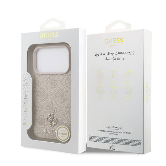 Apple iPhone 18 Pro Kılıf Guess Orjinal Lisanslı M-safe Şarj Özellikli Small 4G Classic Kapak - 16