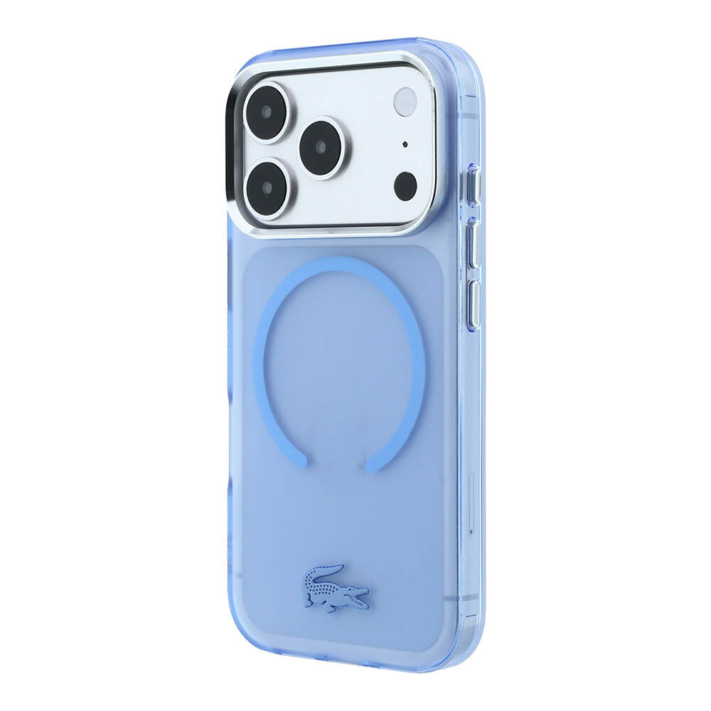 Apple iPhone 18 Pro Kılıf Lacoste Orjinal Lisanslı M-safe C-Magnet İkonik Timsah Logolu IML Frosted Kapak - 2
