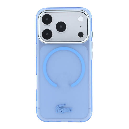 Apple iPhone 18 Pro Kılıf Lacoste Orjinal Lisanslı M-safe C-Magnet İkonik Timsah Logolu IML Frosted Kapak - 3