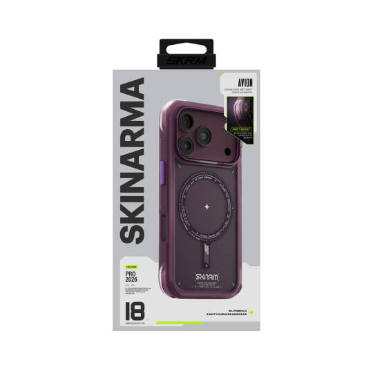 Apple iPhone 18 Pro Kılıf M-Safe Şarj Özellikli Airbag Tasarımlı Skinarma Avion Kapak - 27