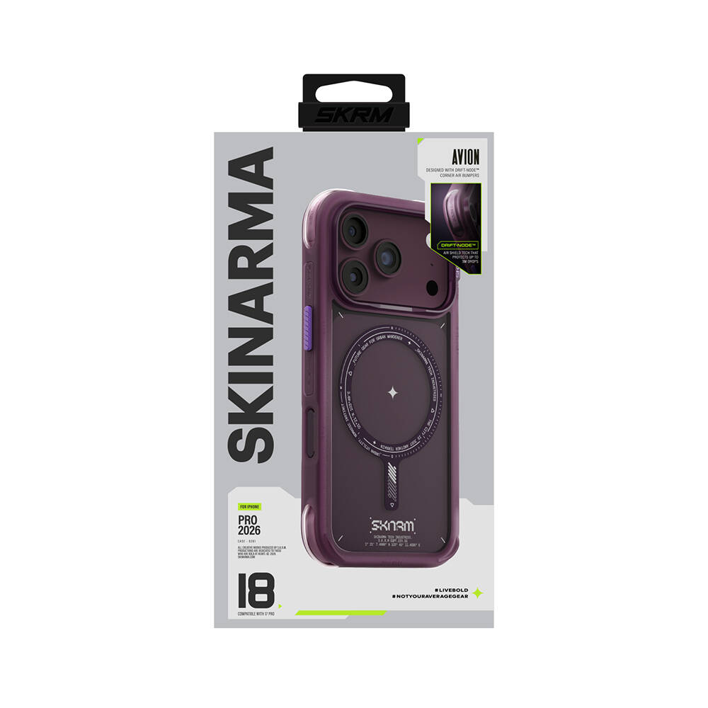 Apple iPhone 18 Pro Kılıf M-Safe Şarj Özellikli Airbag Tasarımlı Skinarma Avion Kapak - 27