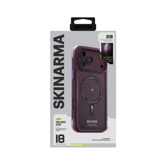 Apple iPhone 18 Pro Kılıf M-Safe Şarj Özellikli Airbag Tasarımlı Skinarma Avion Kapak - 28