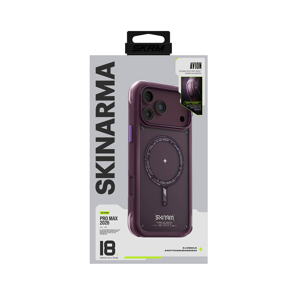 Apple iPhone 18 Pro Kılıf M-Safe Şarj Özellikli Airbag Tasarımlı Skinarma Avion Kapak - 28