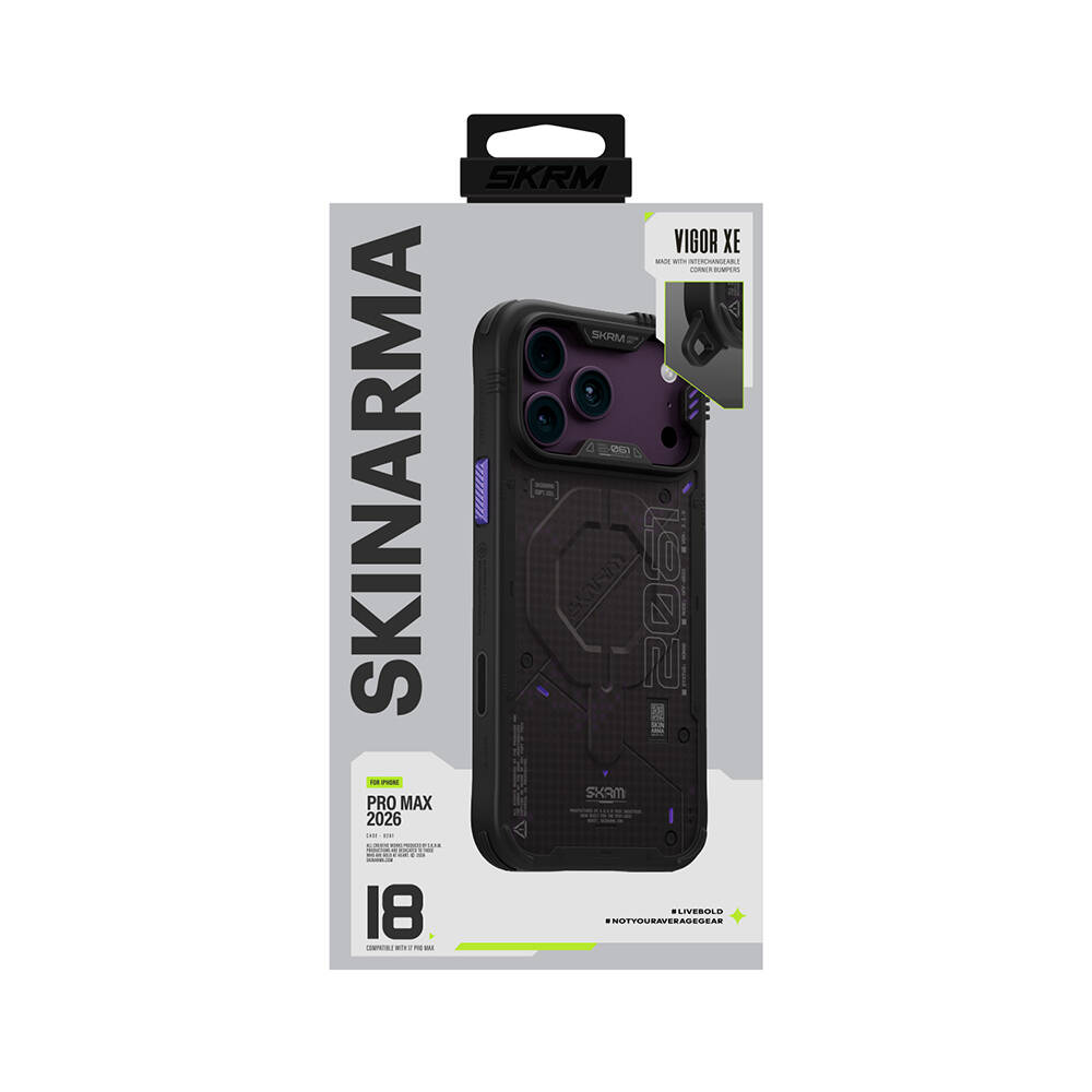 Apple iPhone 18 Pro Kılıf M-Safe Şarj Özellikli Airbag Tasarımlı Skinarma Vigor XE Kapak - 26