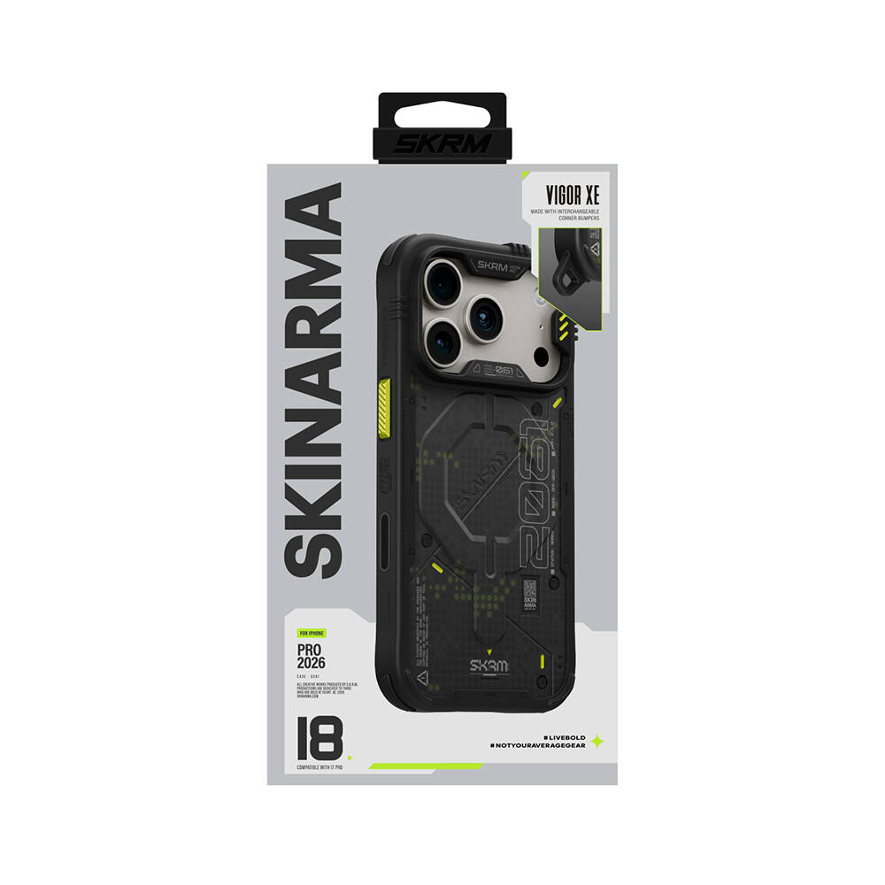 Apple iPhone 18 Pro Kılıf M-Safe Şarj Özellikli Airbag Tasarımlı Skinarma Vigor XE Kapak - 23