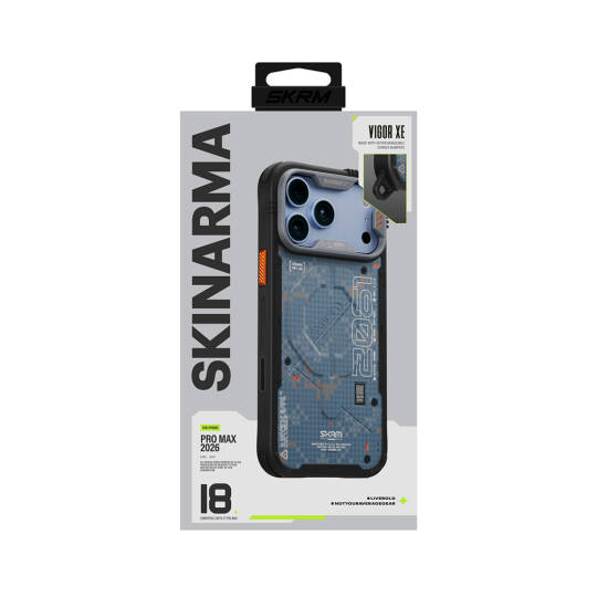 Apple iPhone 18 Pro Kılıf M-Safe Şarj Özellikli Airbag Tasarımlı Skinarma Vigor XE Kapak - 3