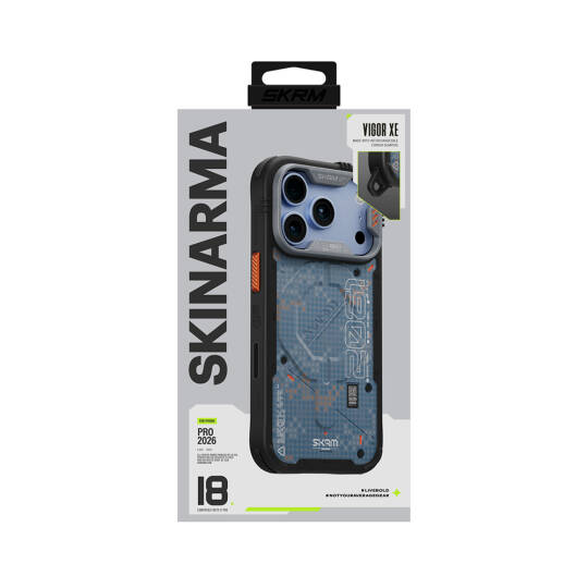Apple iPhone 18 Pro Kılıf M-Safe Şarj Özellikli Airbag Tasarımlı Skinarma Vigor XE Kapak - 10