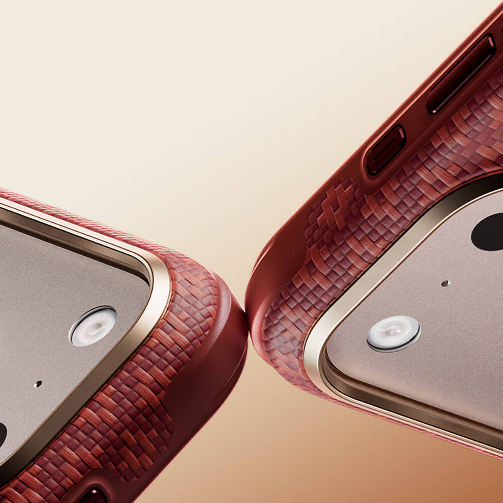 Apple iPhone 18 Pro Kılıf M-Safe Şarj Özellikli Benks ArmorPro ArmorEdge X9 Serisi Kevlar Karbon Kapak - 23