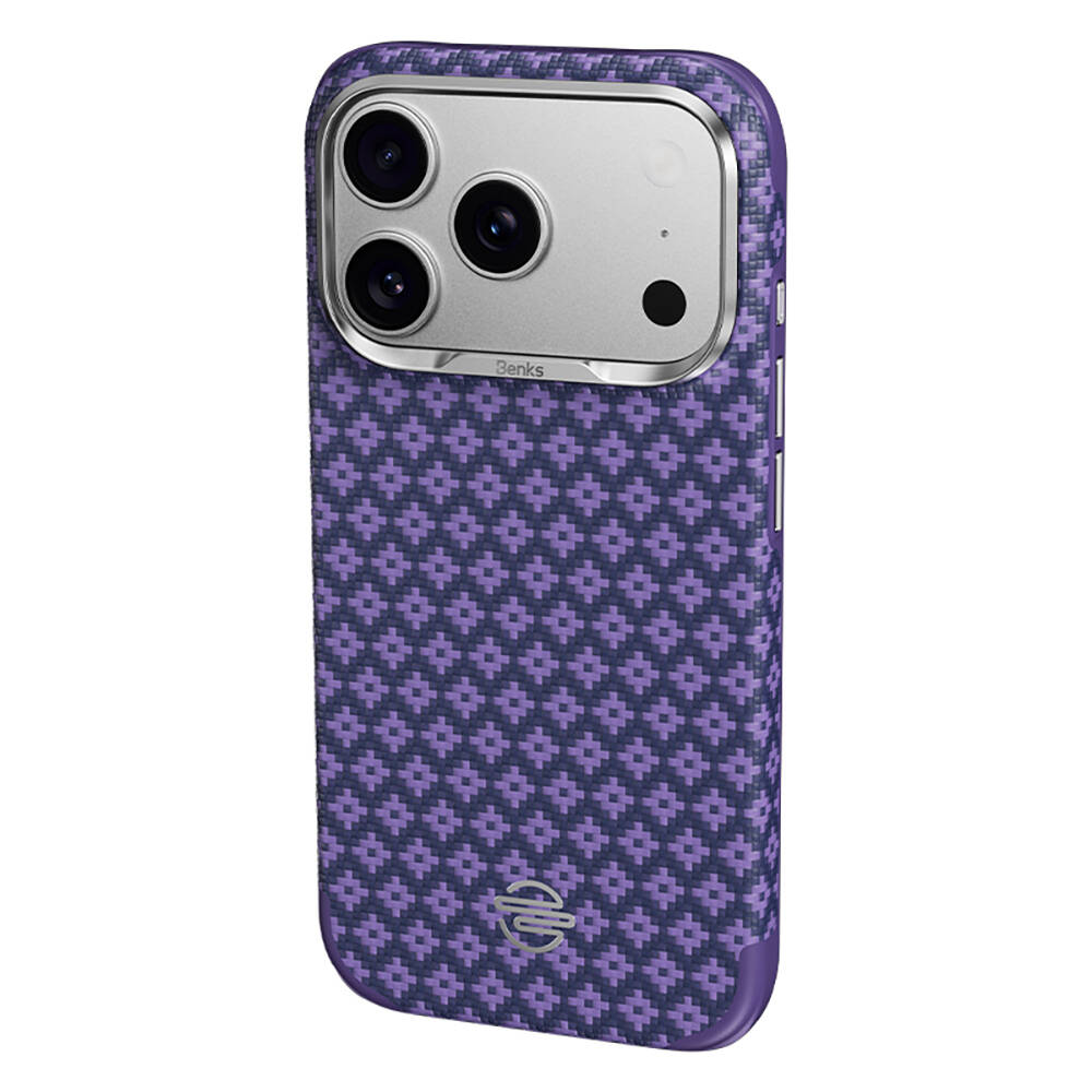 Apple iPhone 18 Pro Kılıf M-Safe Şarj Özellikli Benks ArmorPro ArmorEdge X9 Serisi Kevlar Karbon Kapak - 2