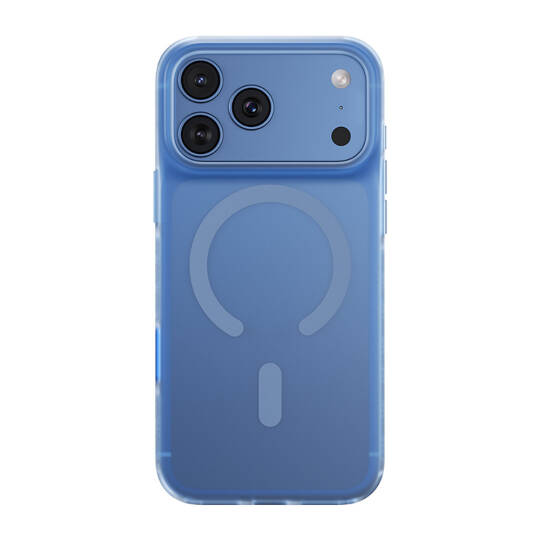 Apple iPhone 18 Pro Kılıf M-Safe Şarj Özellikli Benks C-Magnet Lucid ArmorPro Kapak Mavi