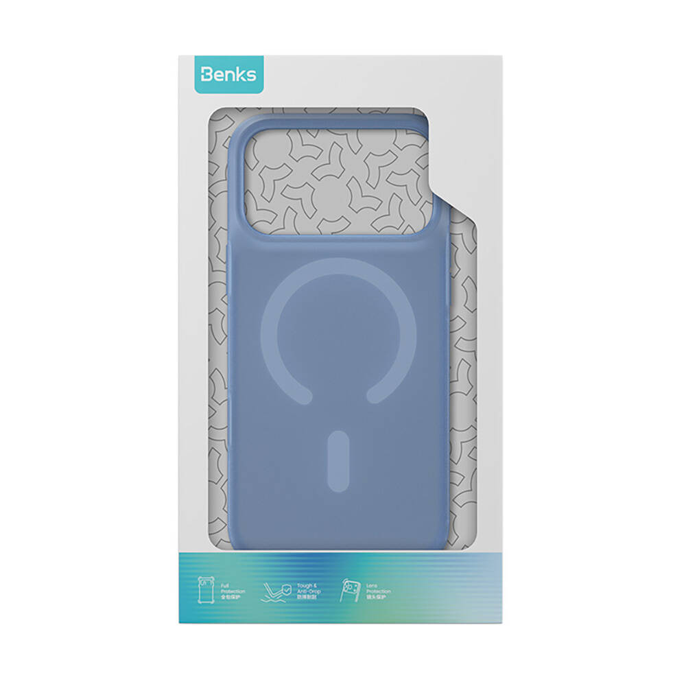 Apple iPhone 18 Pro Kılıf M-Safe Şarj Özellikli Benks C-Magnet Lucid ArmorPro Kapak - 6
