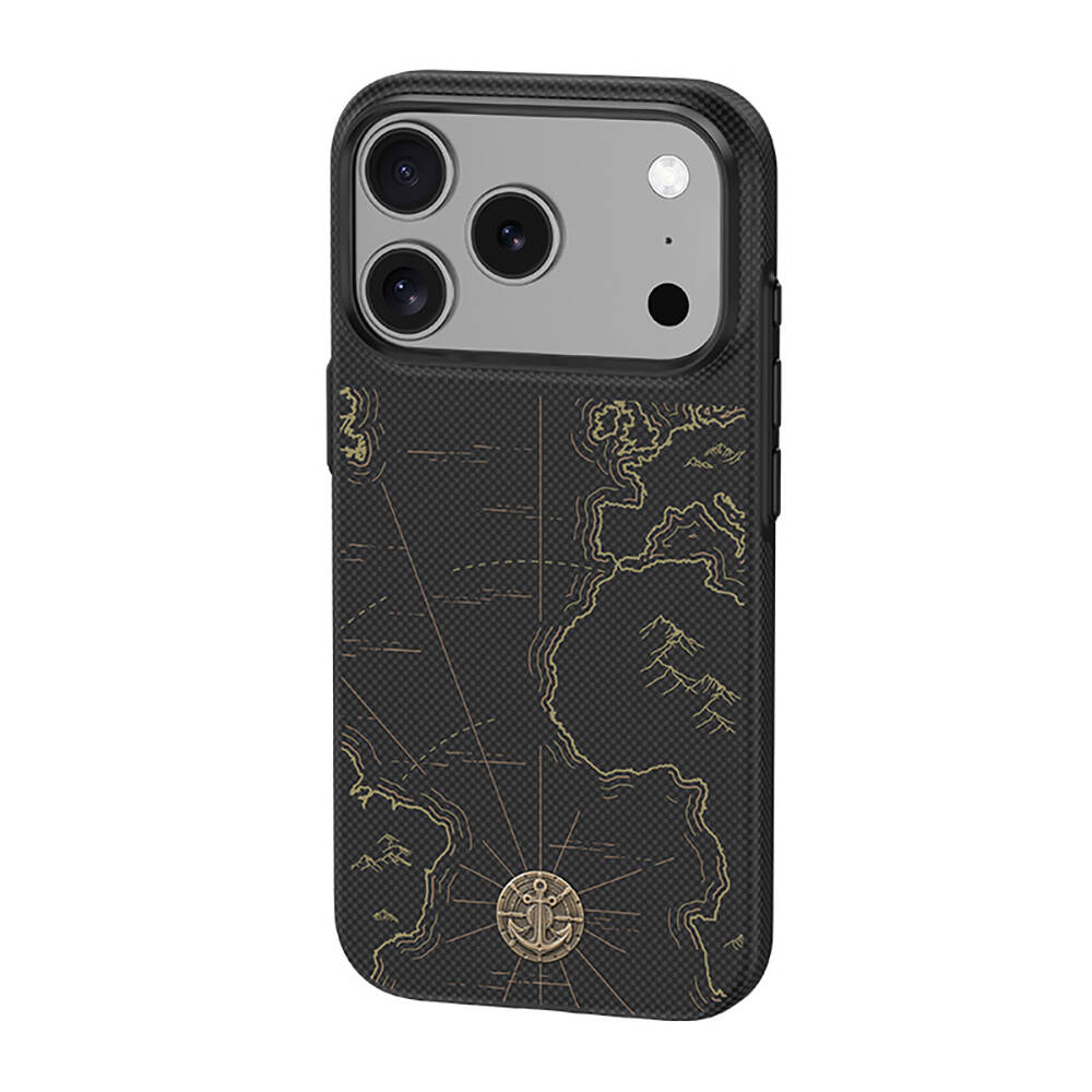 Apple iPhone 18 Pro Kılıf M-safe Şarj Özellikli Karbon Fiber Tasarımlı Benks ArmorEdge Air Navigator Kevlar Kapak - 9