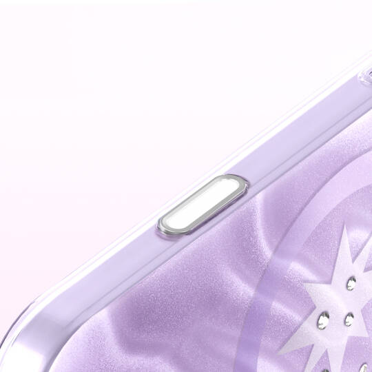 Apple iPhone 18 Pro Kılıf M-Safe Şarj Özellikli Orjinal Swarovski Taşlı Zore Paris Rovix Sert PC Kapak - 7