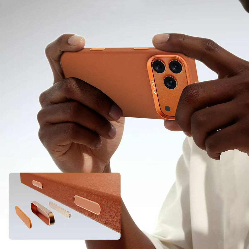 Apple iPhone 18 Pro Kılıf M-Safe Şarj Özellikli Polimerik Deri Raptic Urban Nano Kapak - 7
