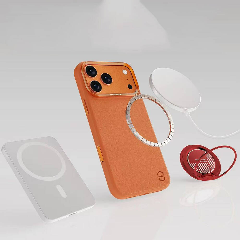 Apple iPhone 18 Pro Kılıf M-Safe Şarj Özellikli Polimerik Deri Raptic Urban Nano Kapak - 8