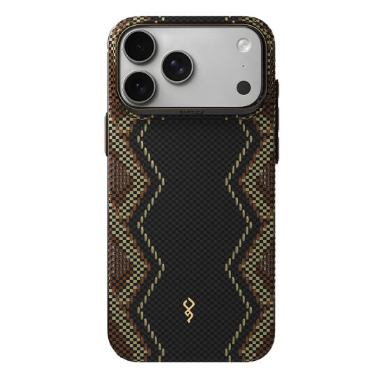Apple iPhone 18 Pro Kılıf M-safe Şarj Özellikli Raptic Aramid Skin Scepter Serisi Karbon Kapak - 5