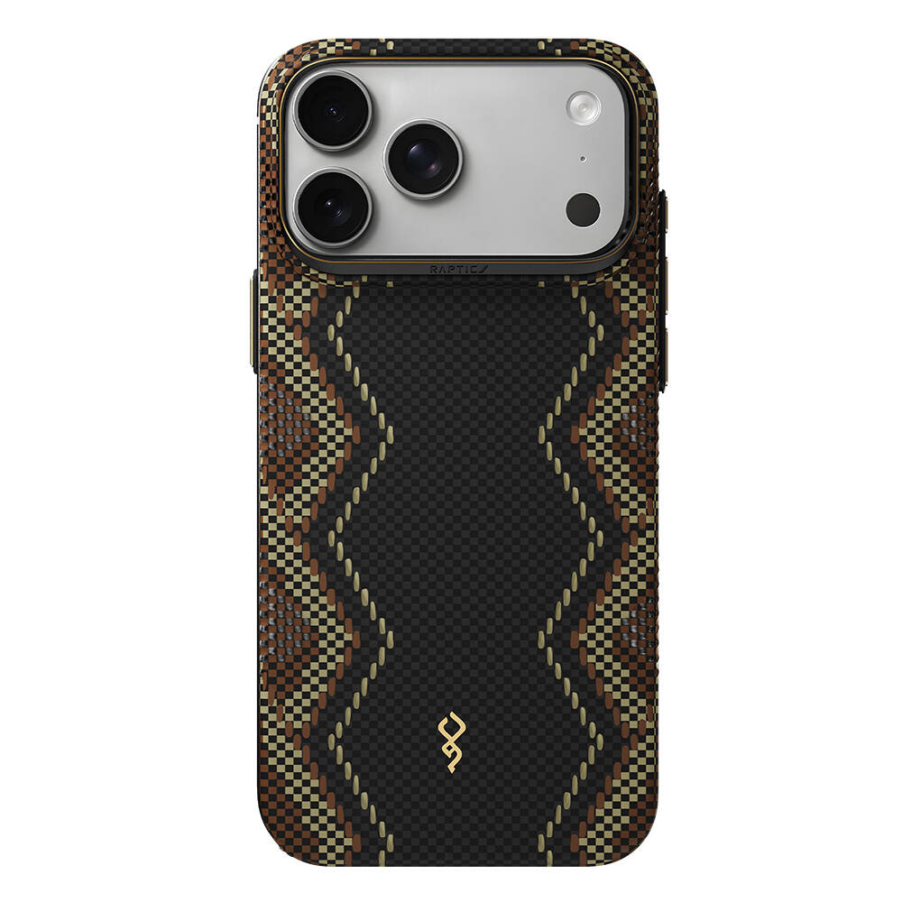 Apple iPhone 18 Pro Kılıf M-safe Şarj Özellikli Raptic Aramid Skin Scepter Serisi Karbon Kapak - 5