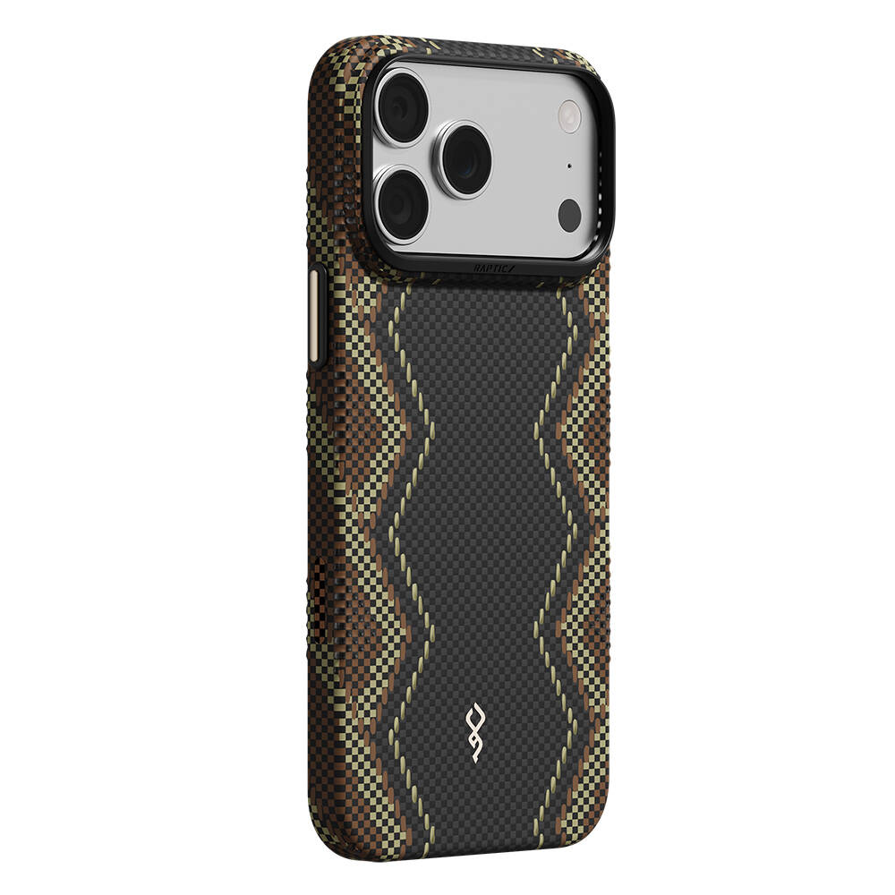 Apple iPhone 18 Pro Kılıf M-safe Şarj Özellikli Raptic Aramid Skin Scepter Serisi Karbon Kapak - 6