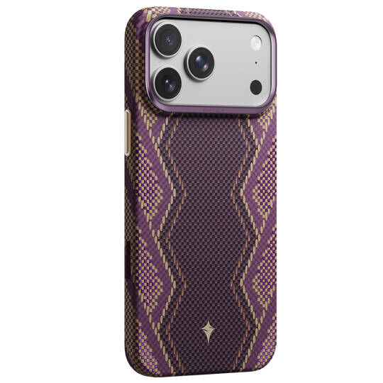 Apple iPhone 18 Pro Kılıf M-safe Şarj Özellikli Raptic Aramid Skin Scepter Serisi Karbon Kapak - 2
