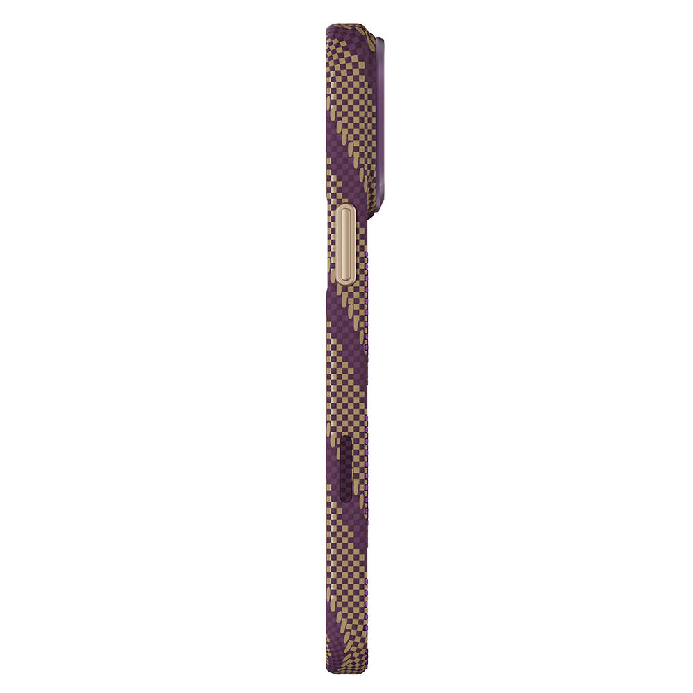 Apple iPhone 18 Pro Kılıf M-safe Şarj Özellikli Raptic Aramid Skin Scepter Serisi Karbon Kapak - 4