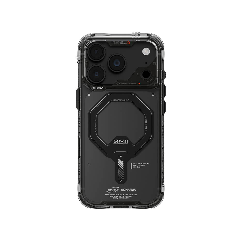 Apple iPhone 18 Pro Kılıf M-safe Şarj Özellikli Şeffaf Airbag Tasarımlı Skinarma Saido Mag-Charge Kapak - 12