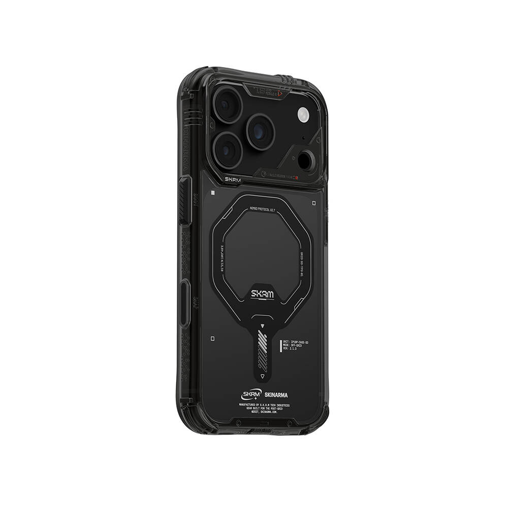 Apple iPhone 18 Pro Kılıf M-safe Şarj Özellikli Şeffaf Airbag Tasarımlı Skinarma Saido Mag-Charge Kapak - 13