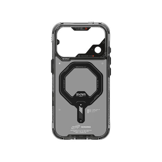 Apple iPhone 18 Pro Kılıf M-safe Şarj Özellikli Şeffaf Airbag Tasarımlı Skinarma Saido Mag-Charge Kapak - 15