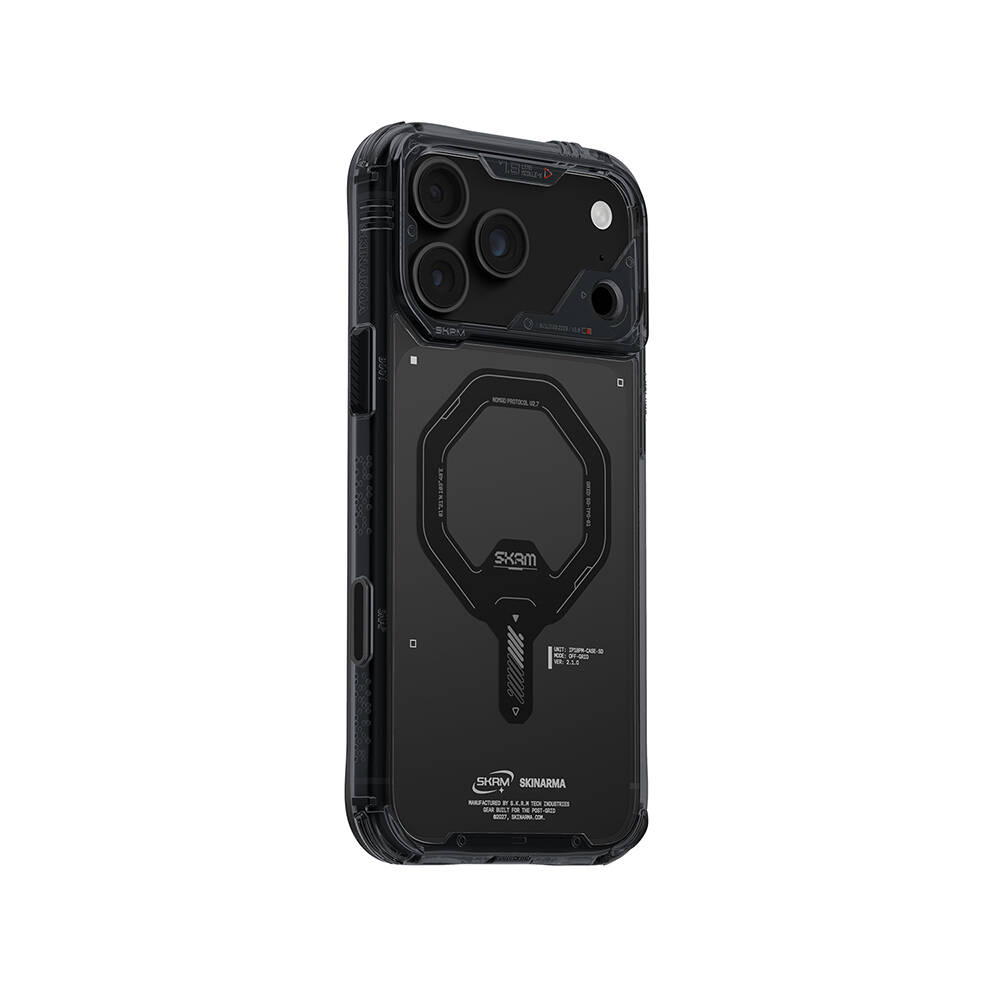 Apple iPhone 18 Pro Kılıf M-safe Şarj Özellikli Şeffaf Airbag Tasarımlı Skinarma Saido Mag-Charge Kapak - 17