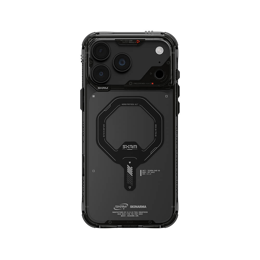 Apple iPhone 18 Pro Kılıf M-safe Şarj Özellikli Şeffaf Airbag Tasarımlı Skinarma Saido Mag-Charge Kapak - 19