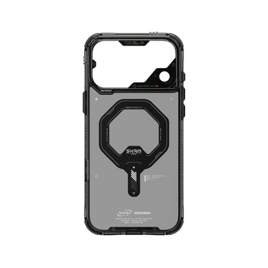 Apple iPhone 18 Pro Kılıf M-safe Şarj Özellikli Şeffaf Airbag Tasarımlı Skinarma Saido Mag-Charge Kapak - 20