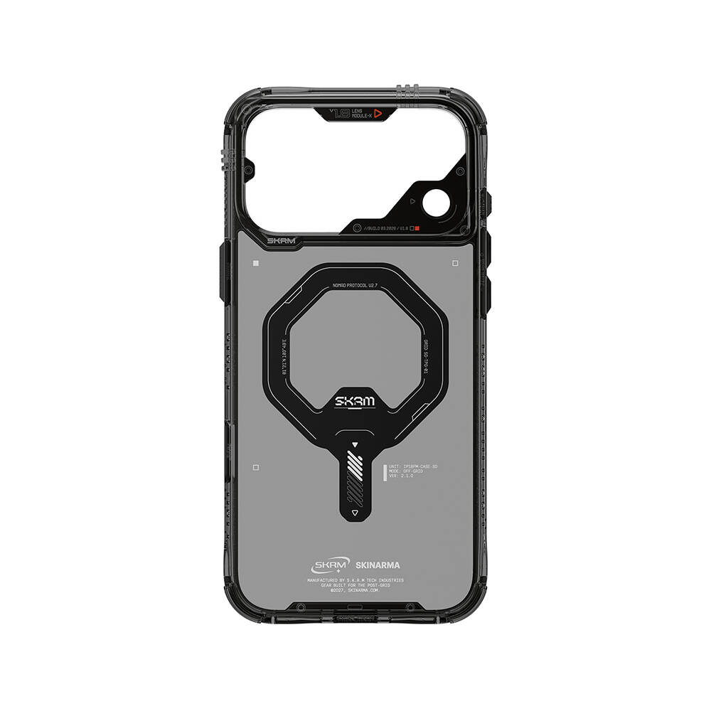 Apple iPhone 18 Pro Kılıf M-safe Şarj Özellikli Şeffaf Airbag Tasarımlı Skinarma Saido Mag-Charge Kapak - 20