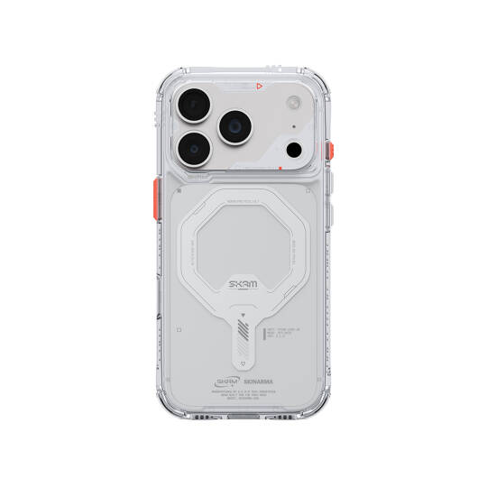 Apple iPhone 18 Pro Kılıf M-safe Şarj Özellikli Şeffaf Airbag Tasarımlı Skinarma Saido Mag-Charge Kapak