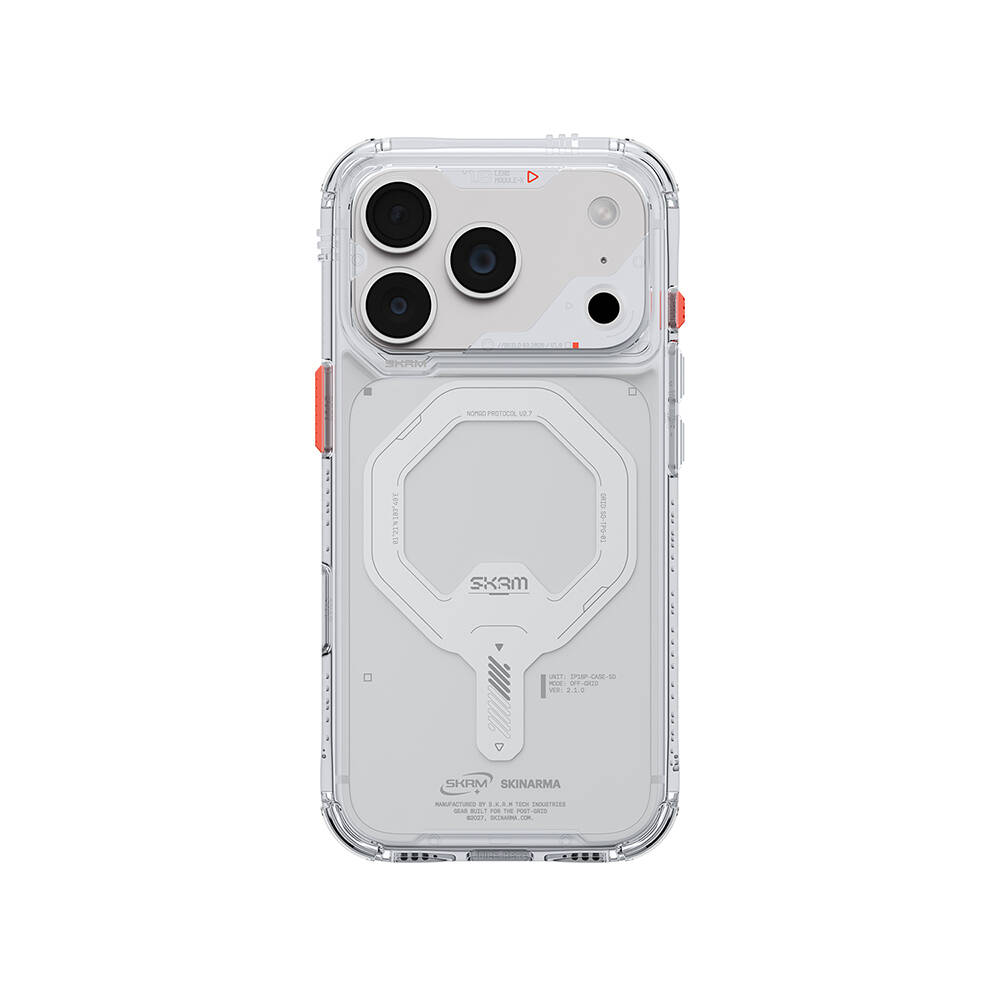 Apple iPhone 18 Pro Kılıf M-safe Şarj Özellikli Şeffaf Airbag Tasarımlı Skinarma Saido Mag-Charge Kapak - 1