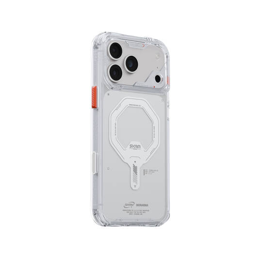 Apple iPhone 18 Pro Kılıf M-safe Şarj Özellikli Şeffaf Airbag Tasarımlı Skinarma Saido Mag-Charge Kapak - 3