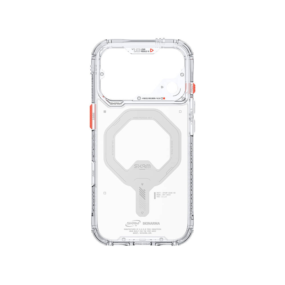 Apple iPhone 18 Pro Kılıf M-safe Şarj Özellikli Şeffaf Airbag Tasarımlı Skinarma Saido Mag-Charge Kapak - 5
