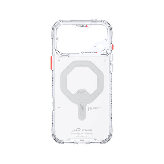 Apple iPhone 18 Pro Kılıf M-safe Şarj Özellikli Şeffaf Airbag Tasarımlı Skinarma Saido Mag-Charge Kapak - 9