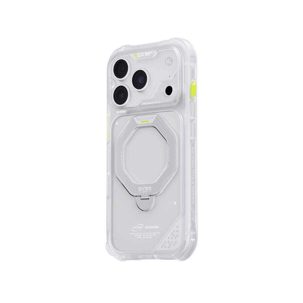 Apple iPhone 18 Pro Kılıf M-safe Şarj Özellikli Standlı Skinarma Saturn Kapak - 36