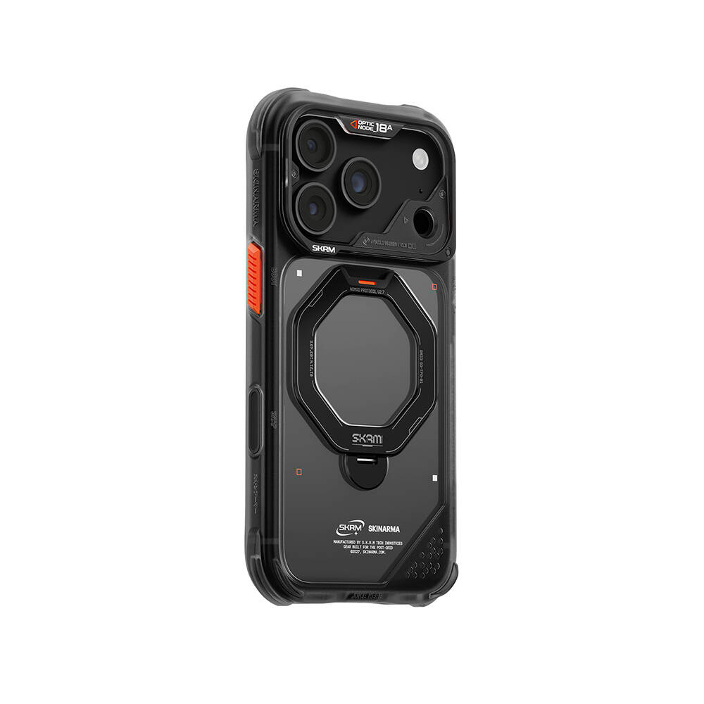 Apple iPhone 18 Pro Kılıf M-safe Şarj Özellikli Standlı Skinarma Saturn Kapak - 25