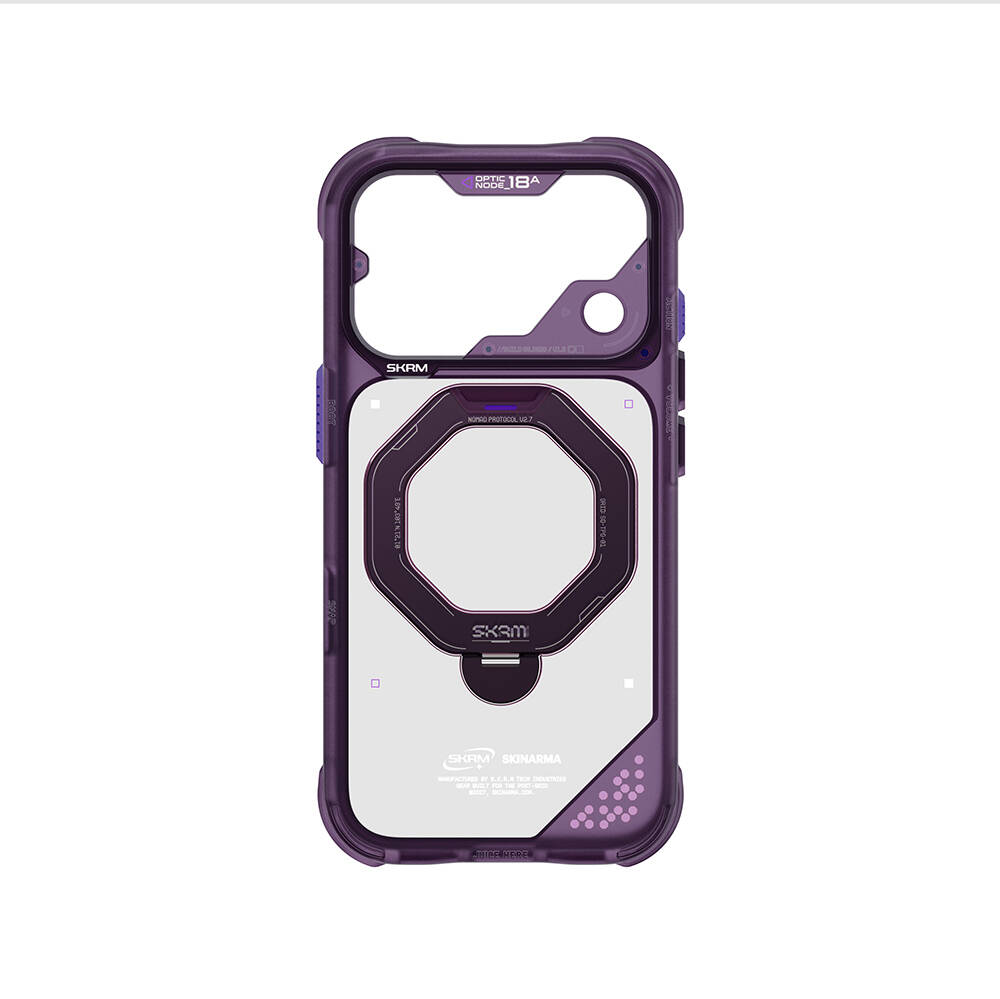 Apple iPhone 18 Pro Kılıf M-safe Şarj Özellikli Standlı Skinarma Saturn Kapak - 16
