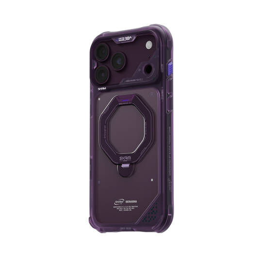 Apple iPhone 18 Pro Kılıf M-safe Şarj Özellikli Standlı Skinarma Saturn Kapak - 17