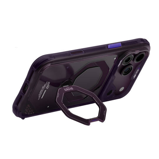 Apple iPhone 18 Pro Kılıf M-safe Şarj Özellikli Standlı Skinarma Saturn Kapak - 21